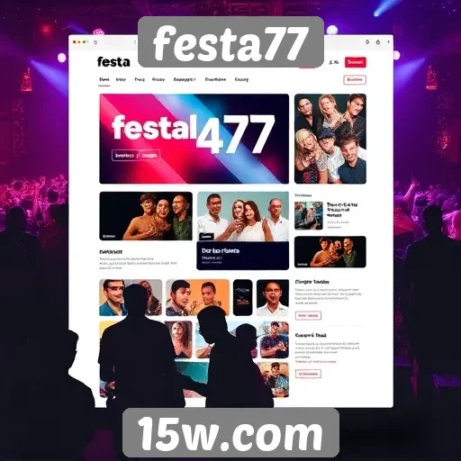 Análise da interface do site festa77